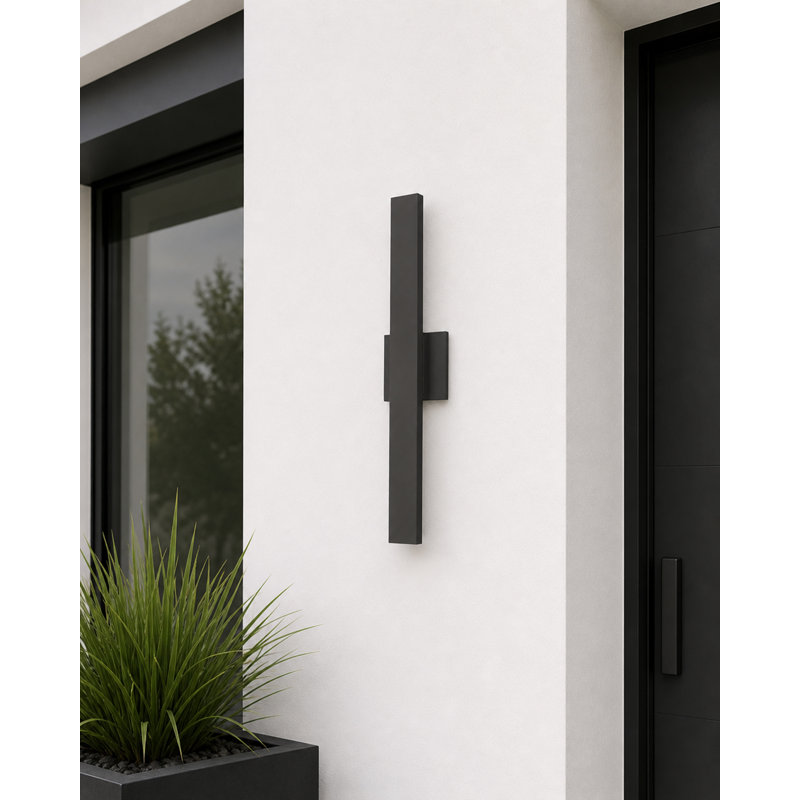 Chesnet-Outdoor Wall Mount, 24" H x 4.5" W x 2.75" D, Architectural Bronze