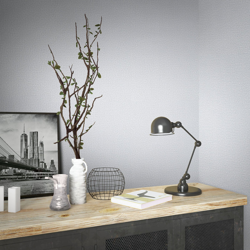 Kumano Textured Weave Wallpaper Roll, Silver