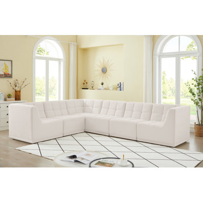 Canapé modulaire réversible en velours Hétal