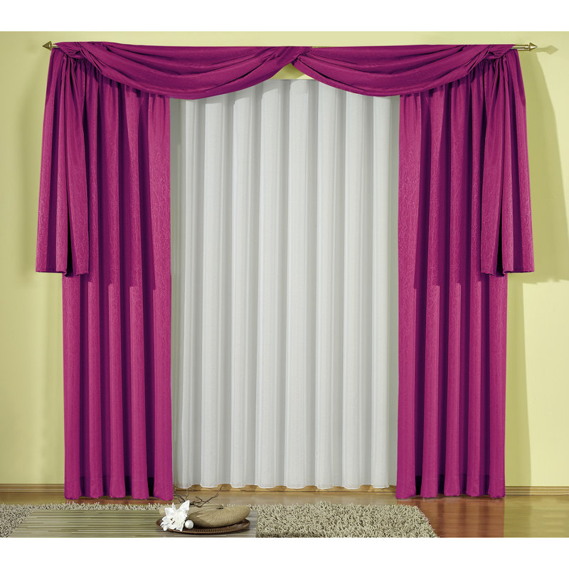 Paulson Pencil Pleat Semi Sheer Curtain, 600cm Width x 120cm Drop