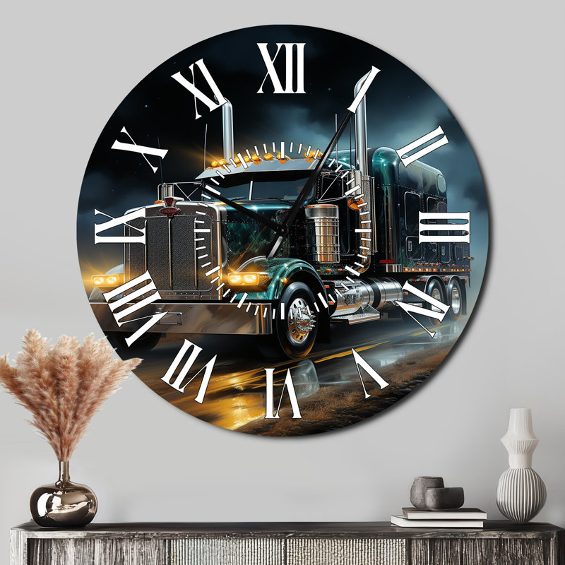 Horloge murale Semi Truck, Surdimensionné
