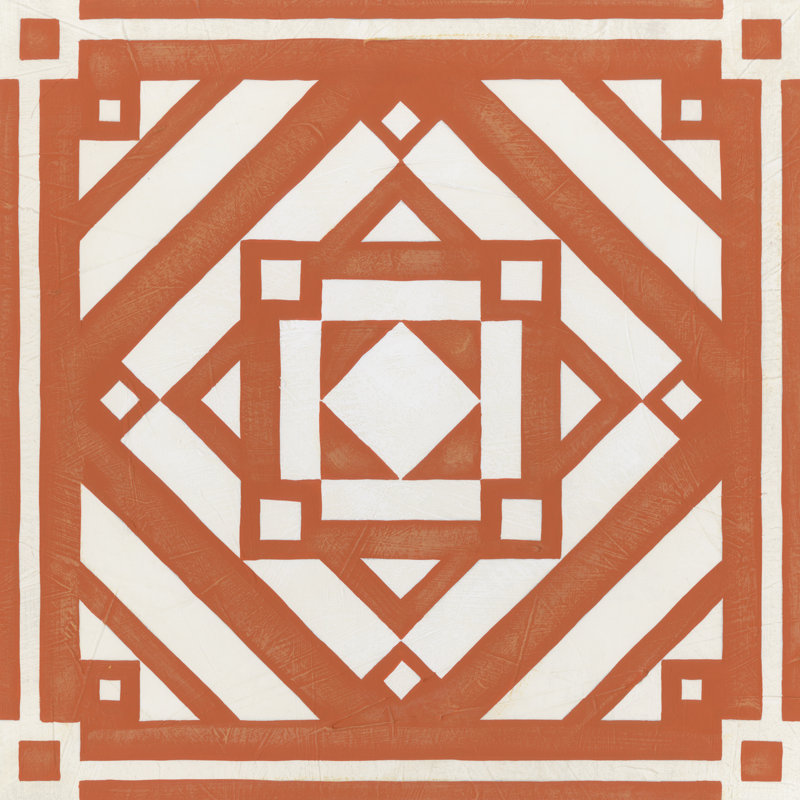 Modern Quilt IV by June Erica Vess - No Frame Print on Canvas, 30cm H x 30cm W x 3.8cm D