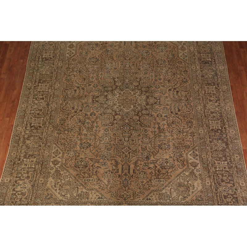 Tapis traditionnel en laine à motif géométrique 10 x 13