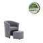 Alleria Fabric Accent Chair with Ottoman-843076088