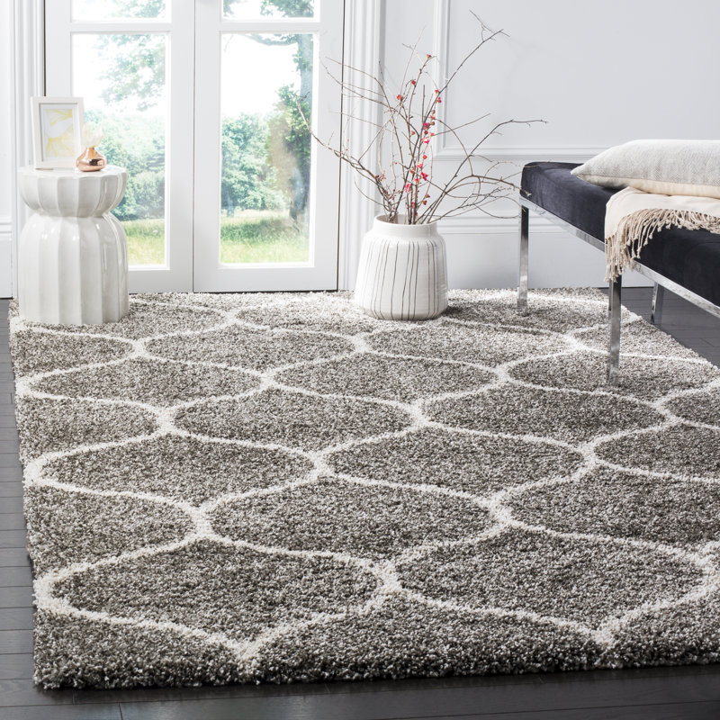 Darrold Shag Performance Geometric Rug, Rectangle 4' x 6'