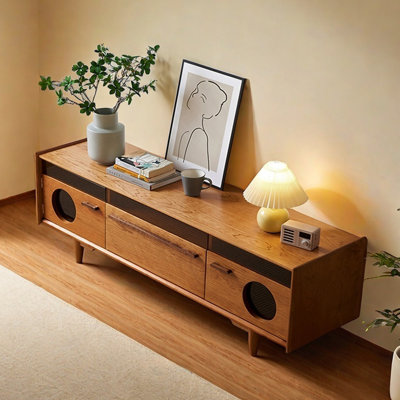 Meuble télé en bois de cerisier pratique et élégant
