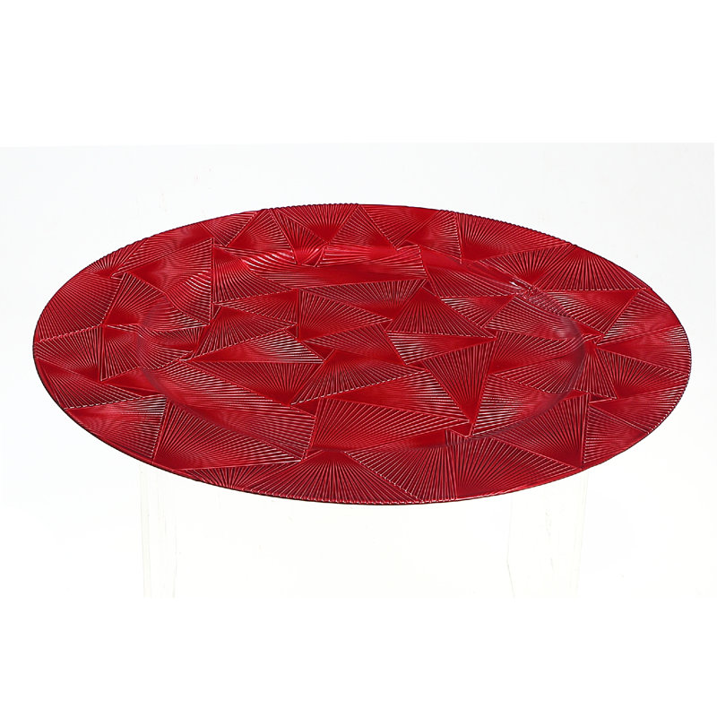 Ensemble de 6 chargeurs en mélamine Trinity Champagne, Rouge
