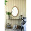 Miroir d'entrée à cadre ovale en bois - chic et accrocheur 24 po x 36 po pour décor de cheminée