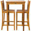 2 - Person Teak Wood Patio Dining Set with Square Table