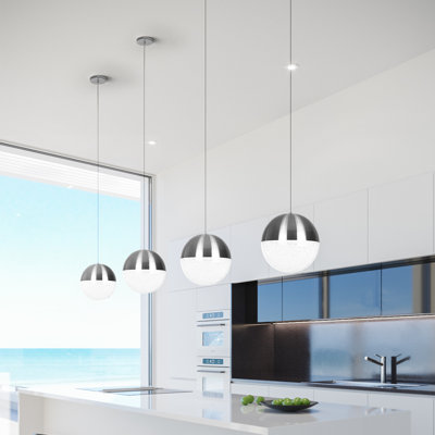 Luminaire suspendu sphère 1 lumière DEL Cobden