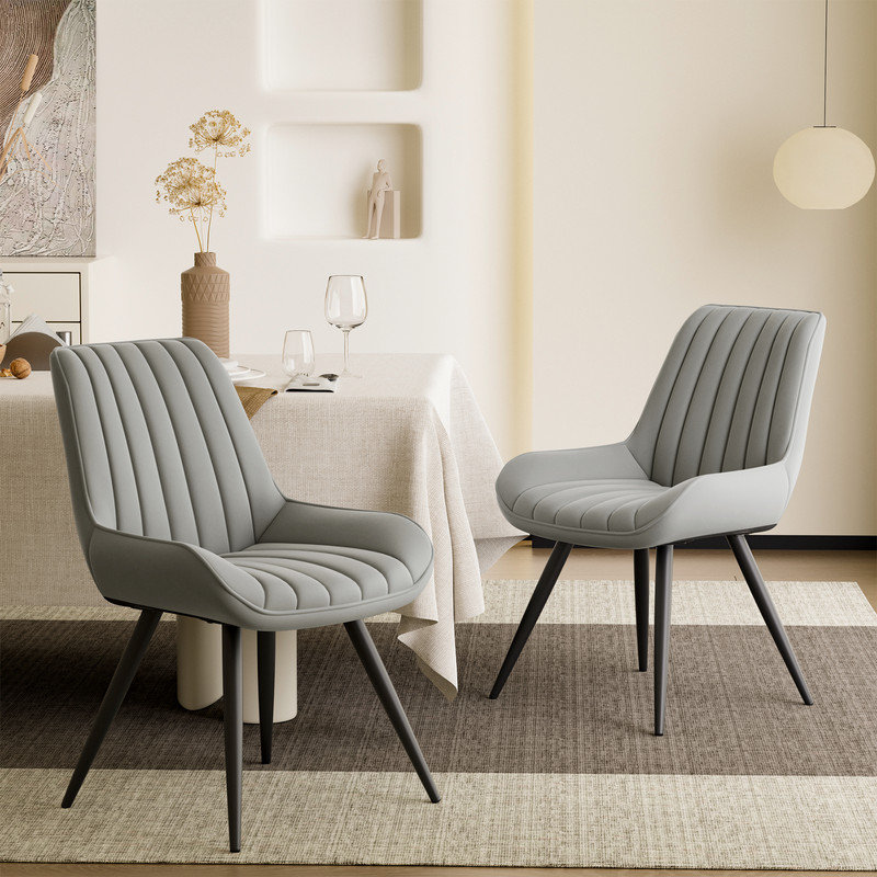 Modern Dining Chairs 54.8*46.9*83.2cm Tech Fabric Upholstery with Stylish Design Sofa-Level Cushioning Pet-Friendly Durable Scratch Resistant for Kitchen Dining Room or Home Office