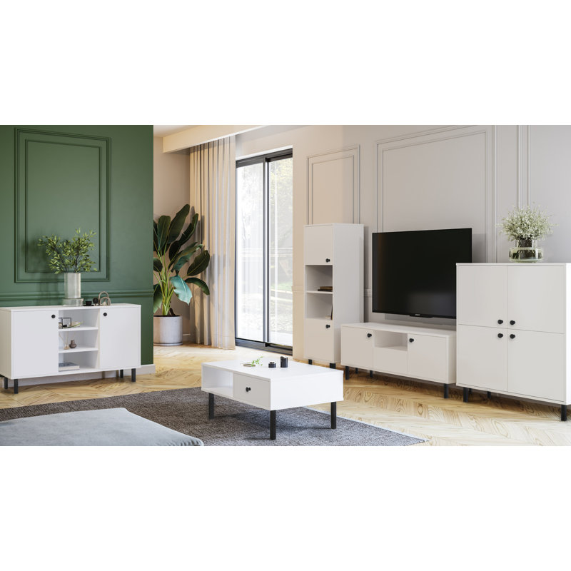 Unfinished TV Stand for TVs up to 55", White