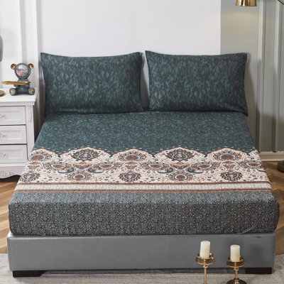 Percale Paisley Fitted Sheet