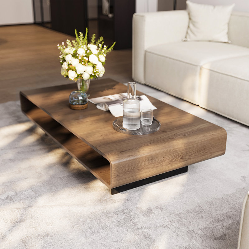 Table basse avec tablette de rangement Flowwood