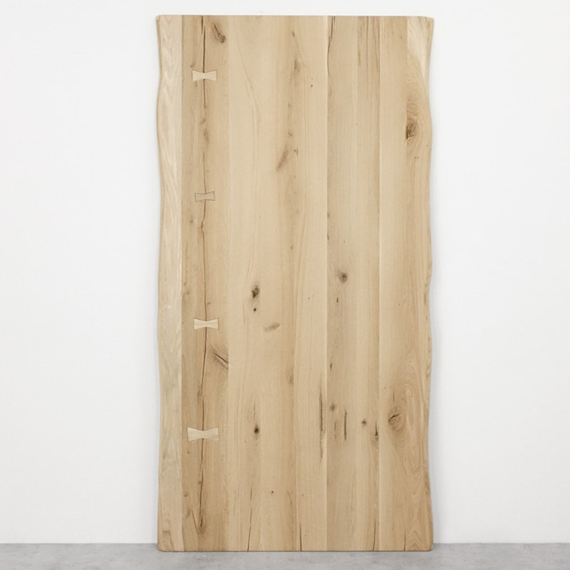 Yayla Solid Oak Barn Door, 220cm H x 90cm W x 3.5cm D, Unfinished