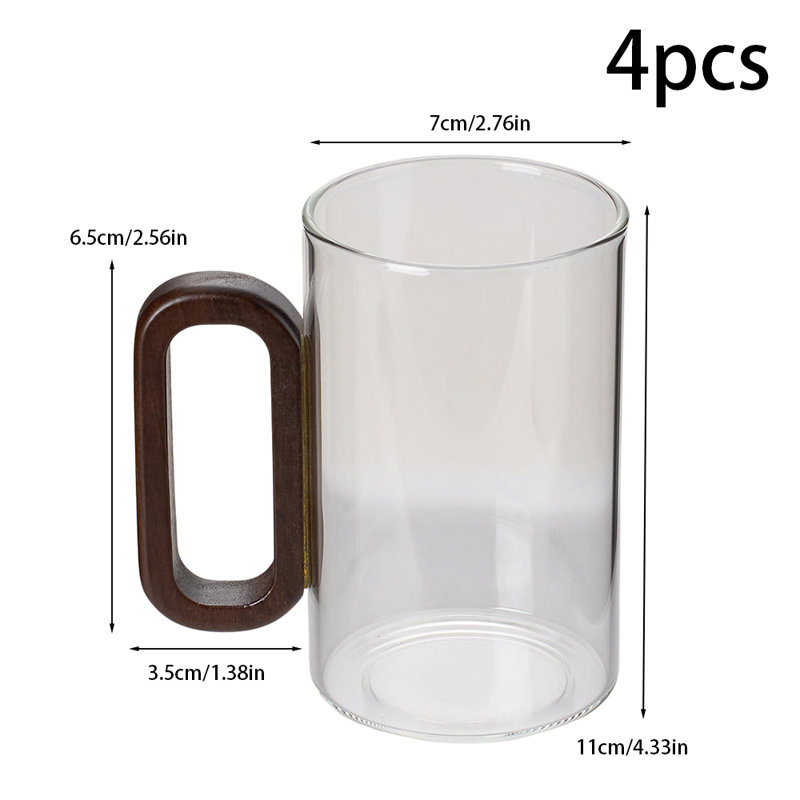 Mug, Set of 4, Transparent