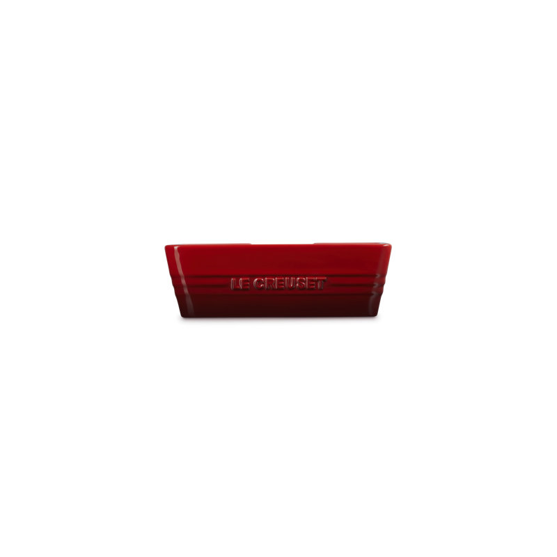Le Creuset Stoneware Signature Cocktail Napkin Holder 6 In Shallot, Red