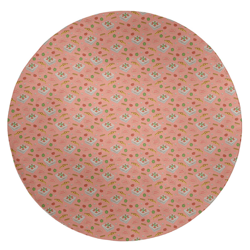 Chenille Indoor Rug, Round 5'