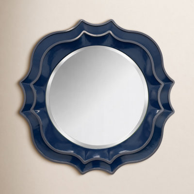 38" Round Scalloped Accent Mirror