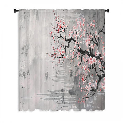 Rideaux Cherry Blossom, motif floral et rideaux Hossain - 1 panneau