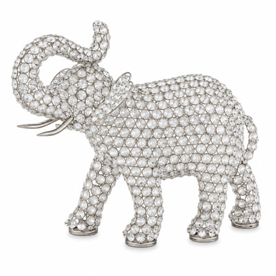 Cutshall 15" Silver Faux Crystal and Silver Tabletop Sculpture