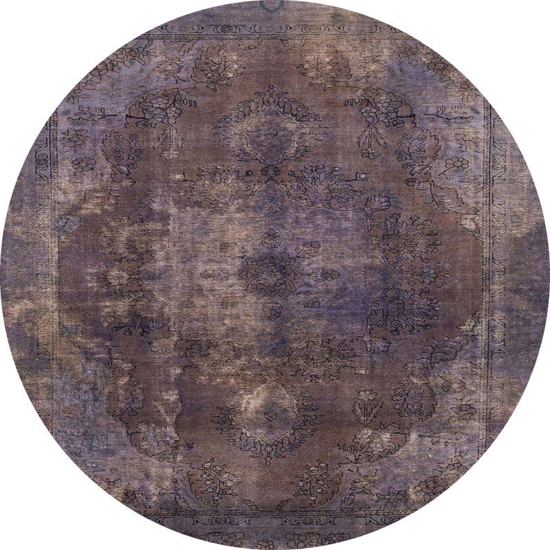 Abstract Indoor Rug, Round 4'