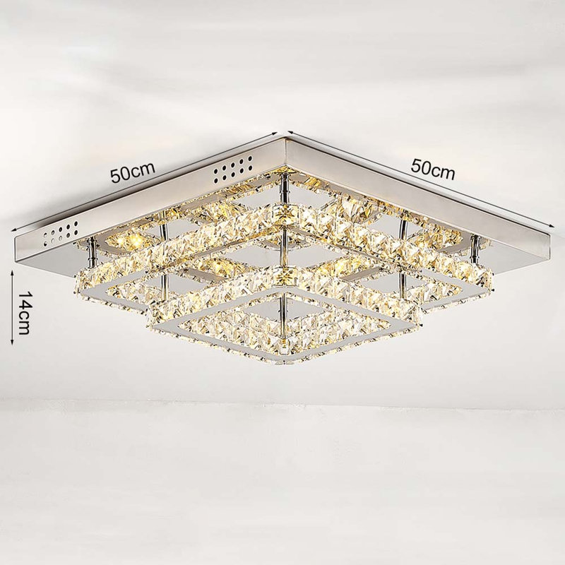 Hurd LED Flush Mount, 19cm H x 50cm W x 50cm D