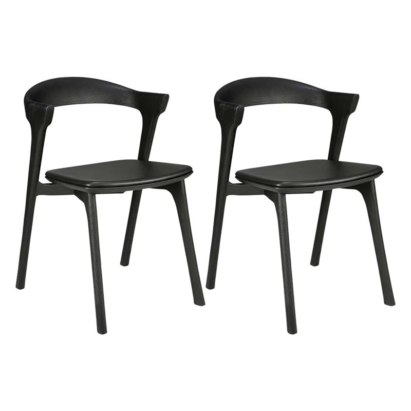 Solid Wood Dining Chair with Comfortable Seat