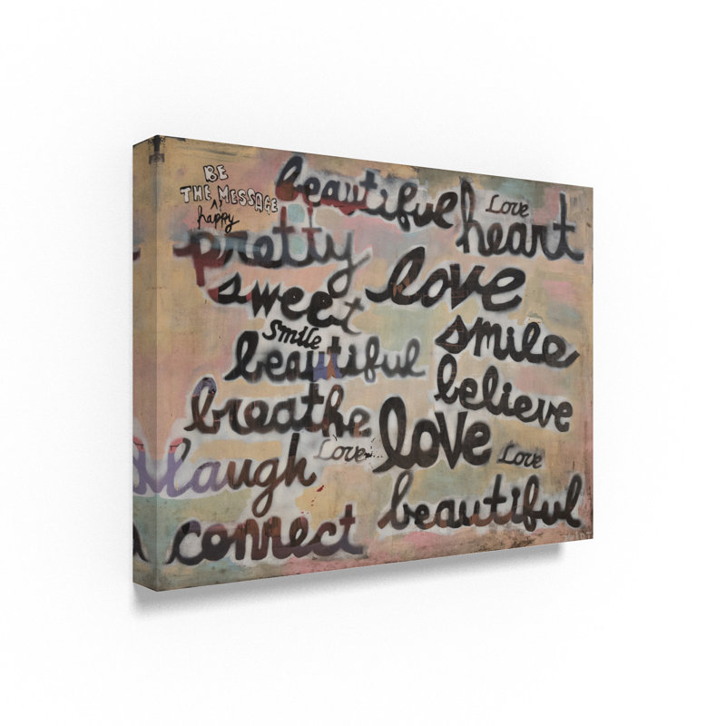 Textual Art Print, 24" H x 32" W x 2" D