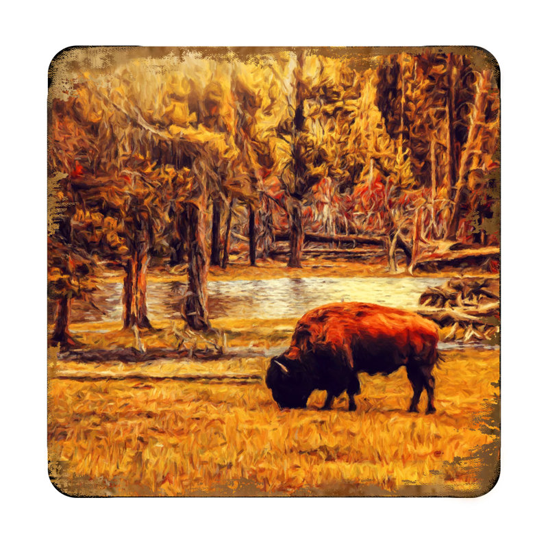Sous-verre bison