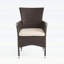 Chaises de salle à manger d'extérieur en osier PE multibrown, résistantes aux intempéries et confortables pour tout patio (ensemble de 2)