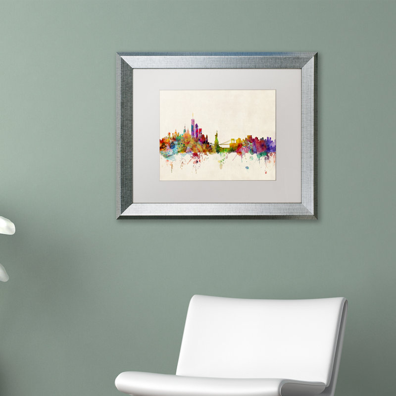 « new york, new york », impression sur toile encadrée, H 11 po x l 14 po x P 0,5 po