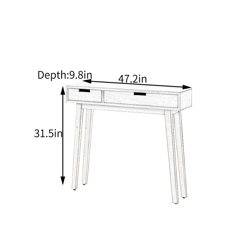 Ventre, H 31,5 po x l 47,2 po x P 9,8 po