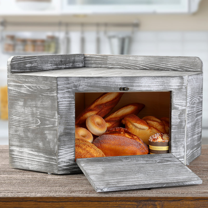 Boîte à pain de comptoir Pagéale, Gris rustique