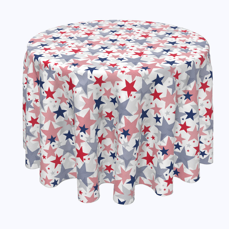 Kasha Memorial Stars Design Tablecloth, 108" x 108"