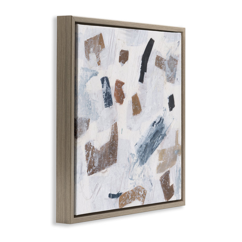"Dappled Abstract Forms", art mural encadré par Melissa Wang, Cadre flottant orme Montalcino, H 18 po x l 18 po