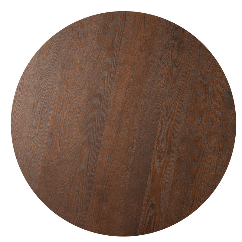 Charleily 47.2'' Solid Wood Round Dining Table, Walnut