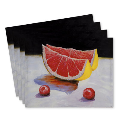 Grapefruit Slices Polyester Roksanda Set of 4 | Home Decor