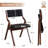 Elegantly Designed Foldable Chair With Solid Wood Frame And Button-Tufted Upholstered Backrest And Seat-484141545