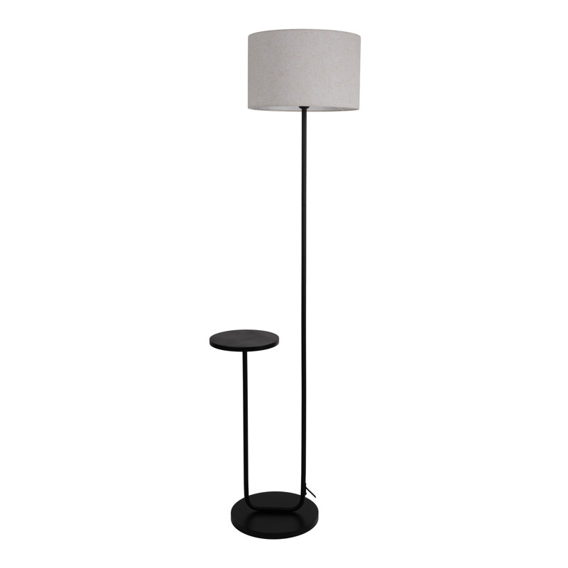 Aroura ‘TORDIS’ Floor Lamp with Integrated Table Black