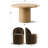 4 - Person Dining Table Sets With Solid Wood Round Table & 4 Upholstered Chenille Chairs-1609924177-1609924183