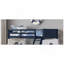 Lit superposé simple au-dessus d'un lit superposé Moderne attaché échelle supérieure Rails de lit et structure de joint verrouillable pour trousse de lattes de sécurité Finition bleue / blanche incluse