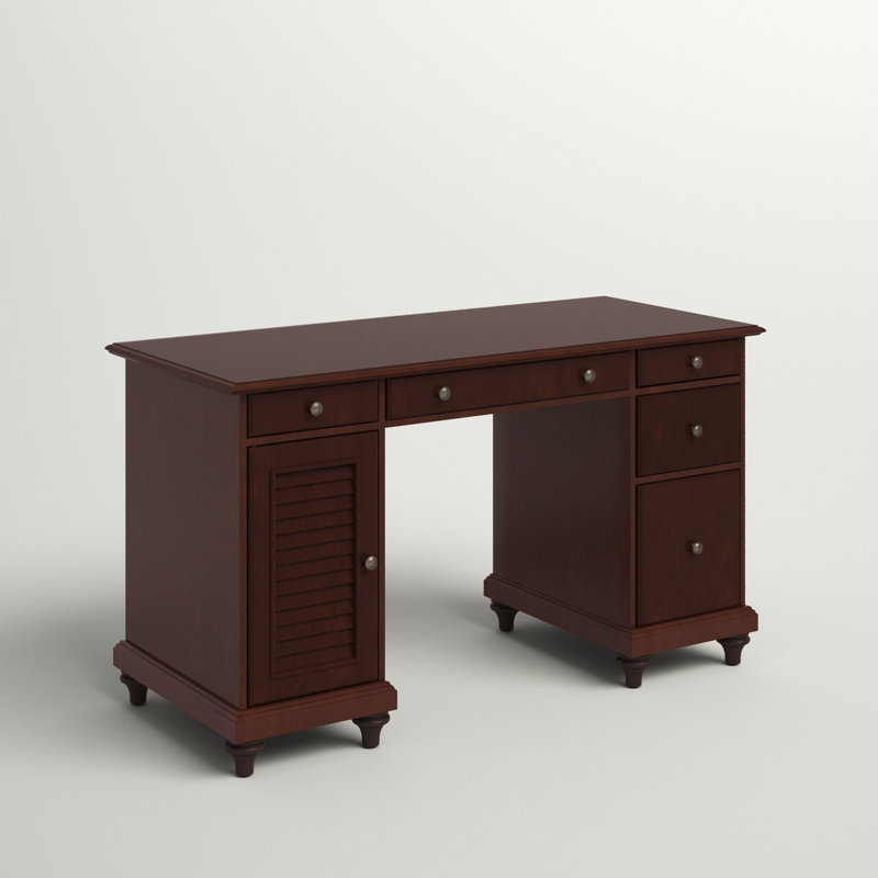 Manford Solid Wood Solid Wood Desk, Espresso