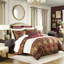 Édredon 4 pièces pour lit très grand avec garnitures délicates