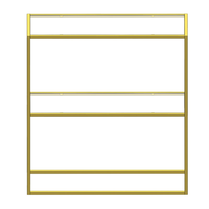 80 cm W Glass Top Console Table, Gold