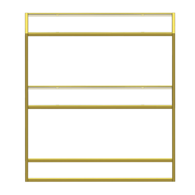 80cm Glass Top Console Table, Gold
