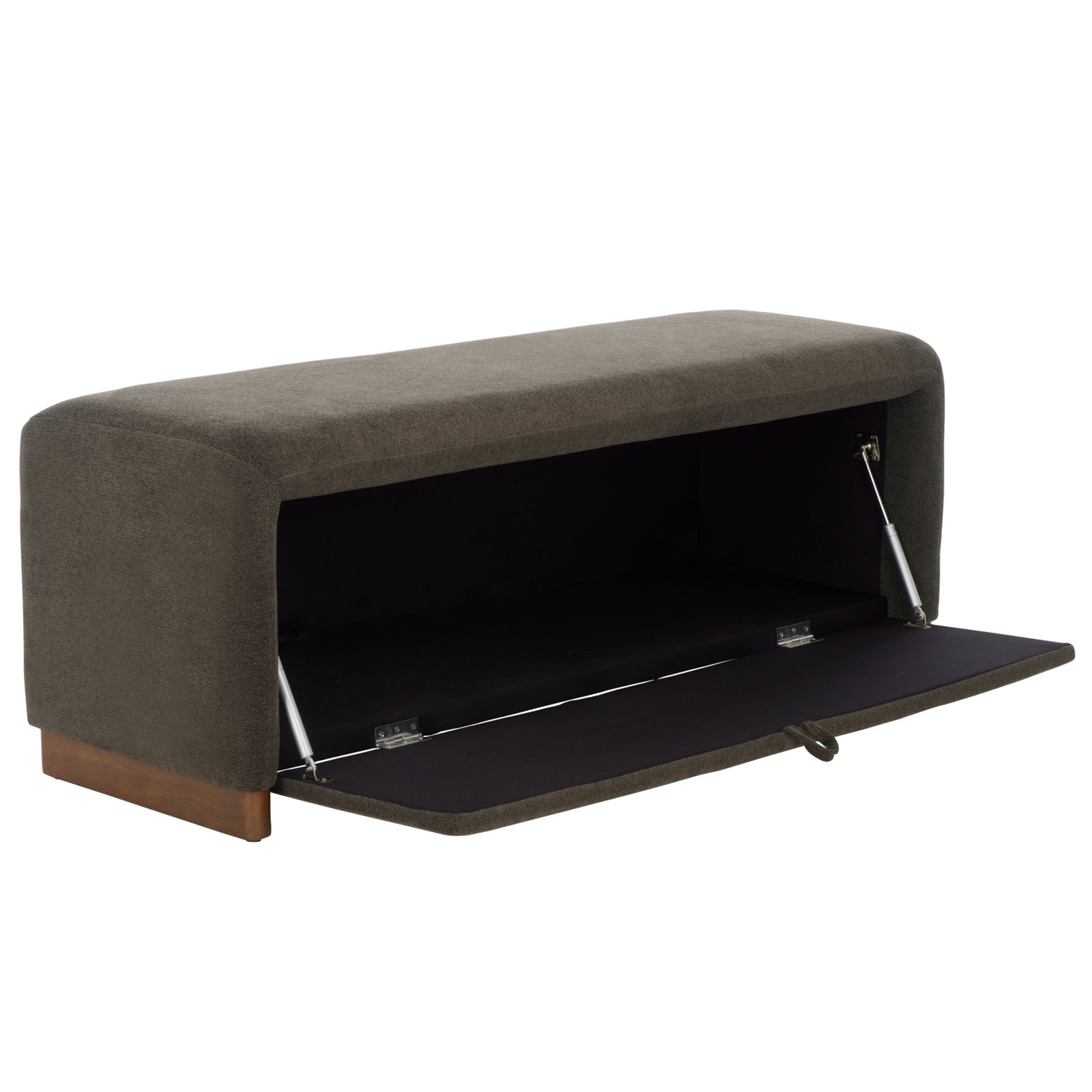 51" Linen Entryway Bench, Chocolate