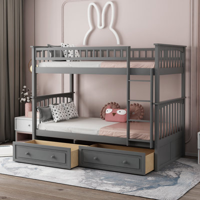 Gammons Kids Twin Over Twin Bunk Bed