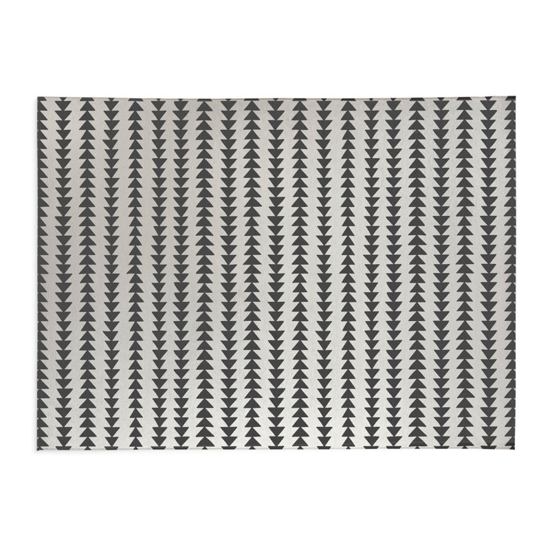 Tapis de cuisine Tribal Arrows, Ivoire/gris anthracite, Rectangulaire 2 pi x 3 pi