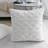 (Covers With Inserts) Set of 2 Raised Geometric Pattern Throw Pillows with INSERTs size 18"x18" White